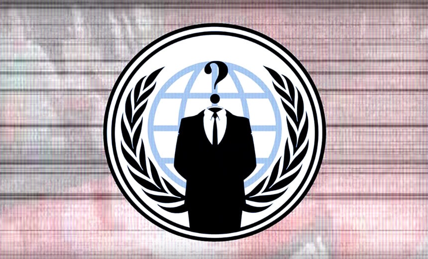 Anonymous logo with globe in background