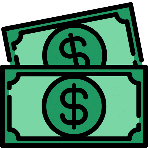 Illustration of green dollar bills